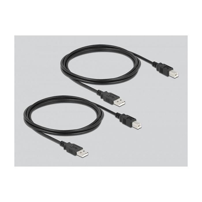 DeLOCK Switch USB 2.0 para 4 PC a 1 dispositivo, 4 Puertos, 0,48 Gbit/s, Negro, Con Cable USB A-B 2