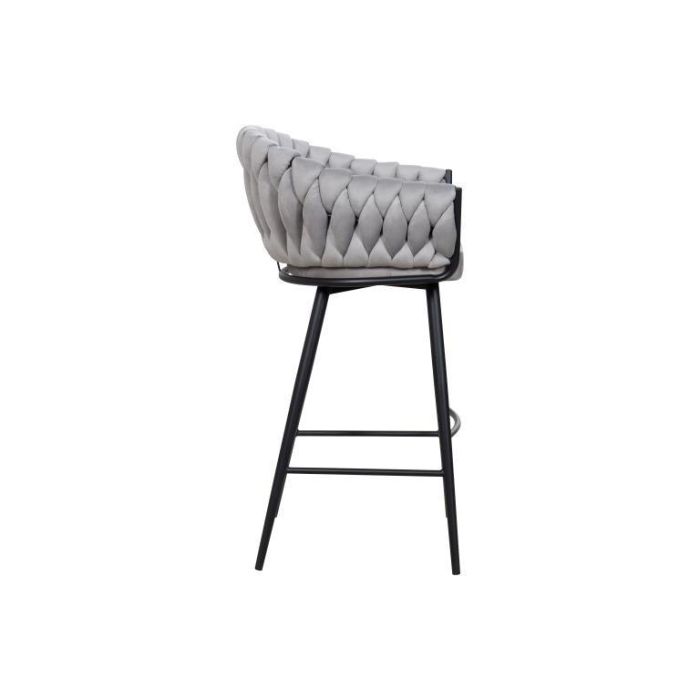 Taburete Moderno DKD Home Decor Gris Negro 58 x 101 x 53 cm 1