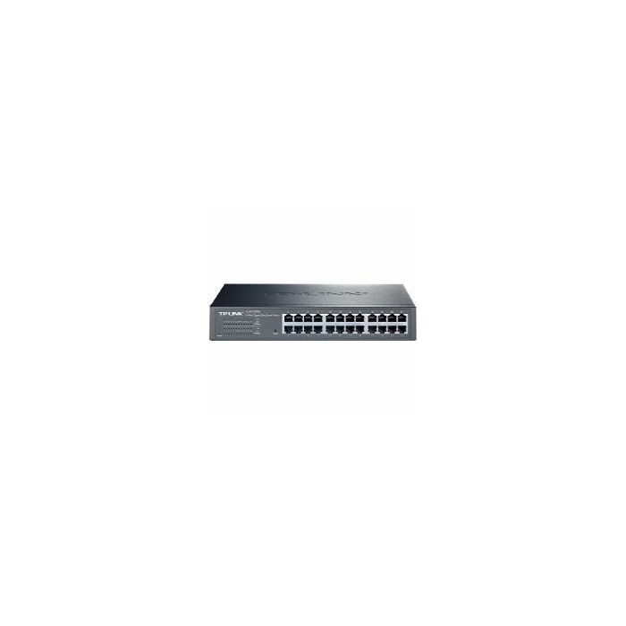 TP-LINK JetStream TL-SG1024DE - Conmutador Gigabit Ethernet 24 Puertos 10/100/1000Mbps, Montaje en Rack, Sin Ventilador, Jumbo Frame