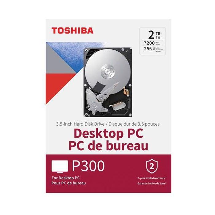 TOSHIBA - P300 - Unidad SSD interna de alto rendimiento - 2 TB - 7200 rpm - 256 MB - SMR. Caja al por menor