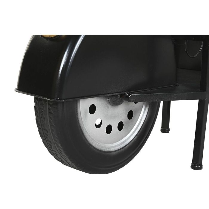 DKD Home Decor Botellero Urban Moto Negro y Dorado de Hierro y Abeto 36 x 92 x 134 cm 4