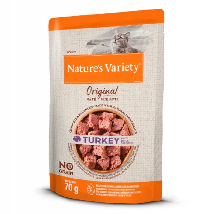 Nature'S Variety Feline Adult Original Pavo 12x70 gr