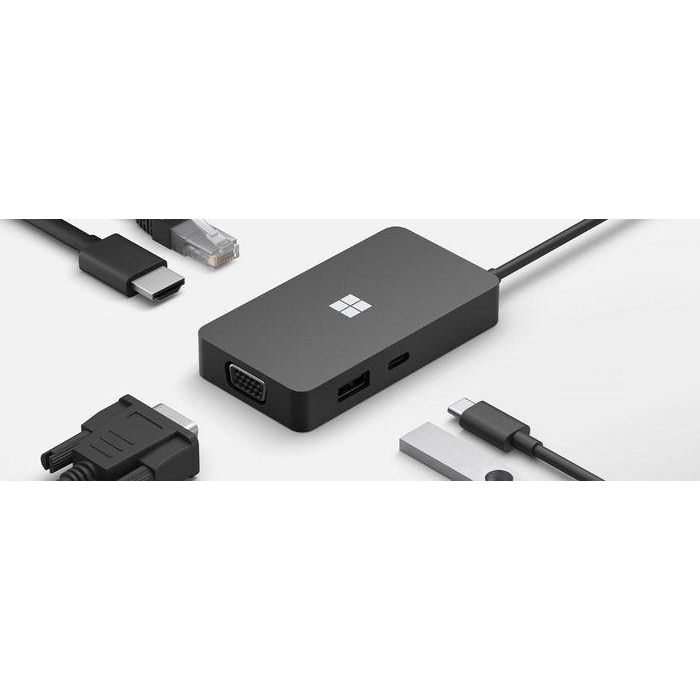 Microsoft Surface USB-C Travel Hub Adaptador Multipuerto USB-C PD, HDMI 2.0 4K@60Hz, Ethernet, VGA, USB 3.2 Gen 2 1