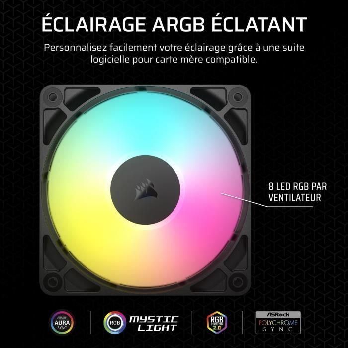 Corsair Rs120 Argb Computer Case Fan 12 Cm Black 3 Pc(S) 2 Corsair Rs120 Argb Computer Case Fan 12 Cm Black 3 Pc(S) 2