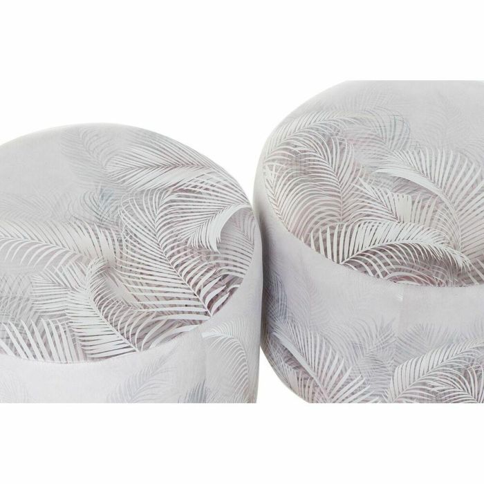 Reposapies Tropical DKD Home Decor Gris 30 x 30 x 30 cm (2 Unidades) 2 Reposapies Tropical DKD Home Decor Gris 30 x 30 x 30 cm (2 Unidades) 2