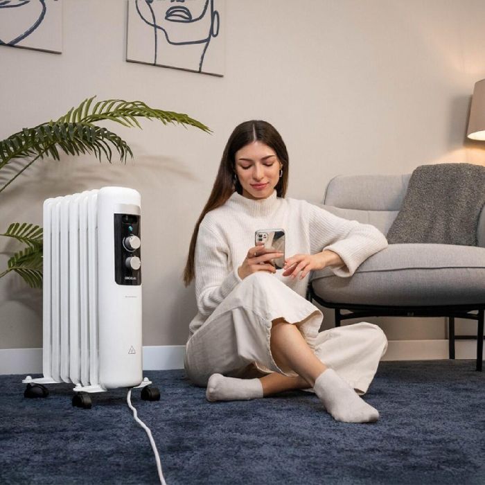 Radiador de Aceite (7 cuerpos) Cecotec ReadyWarm 750 Blanco 1500 W 1