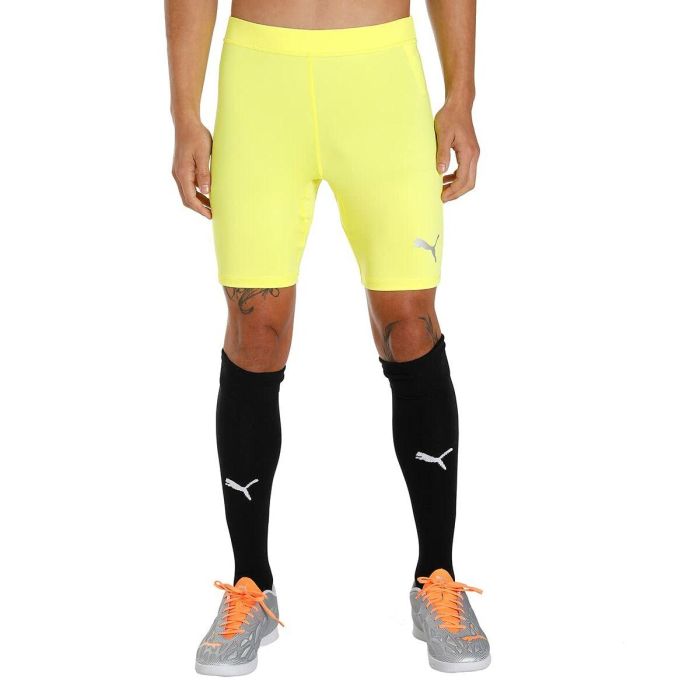 Pantalones Cortos Deportivos para Hombre Puma Liga Baselayer Amarillo