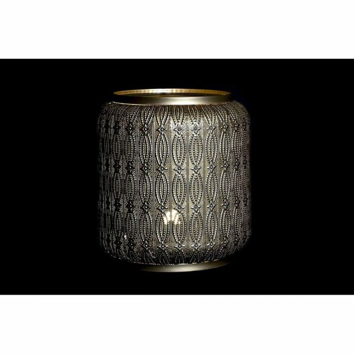 DKD Home Decor Mesita Auxiliar Árabe con Lámpara E27 Dorado de Metal 42x44x42 cm 4 DKD Home Decor Mesita Auxiliar Árabe con Lámpara E27 Dorado de Metal 42x44x42 cm 4