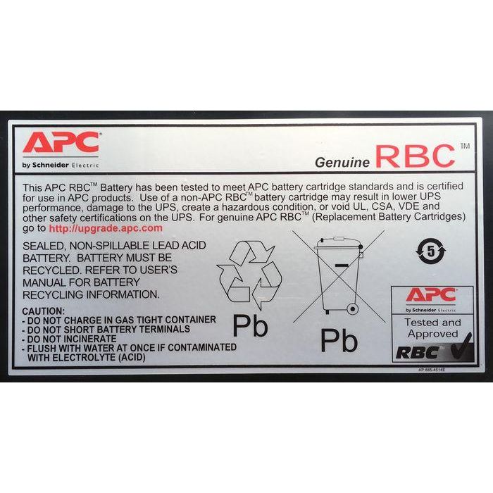 APC Replacement Battery Cartridges, 960VAh, VRLAA, Grey 1 APC Replacement Battery Cartridges, 960VAh, VRLAA, Grey 1