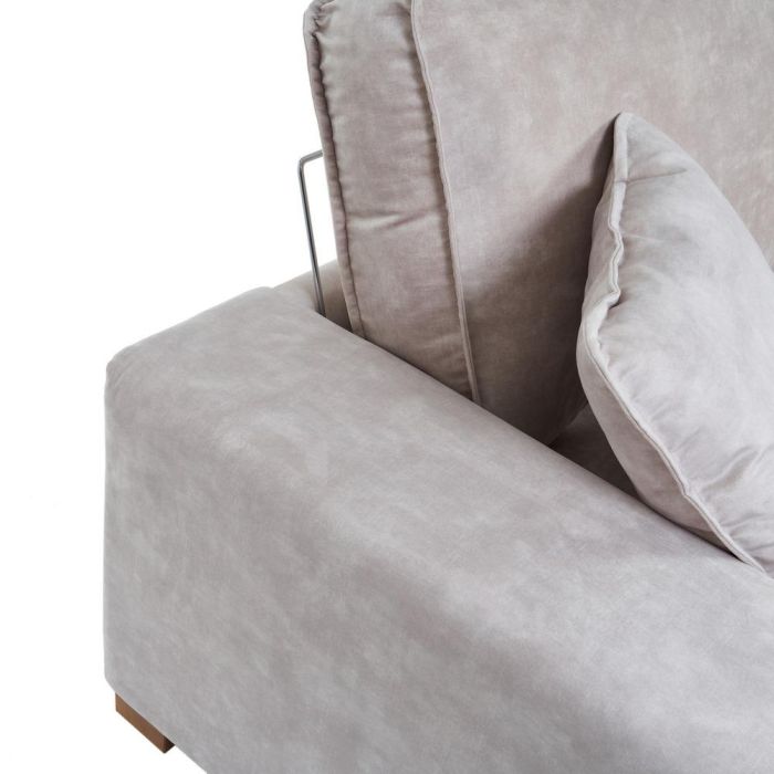 Sofá 4 Plazas Beige Tejido Salón 266 X 93 X 97 cm