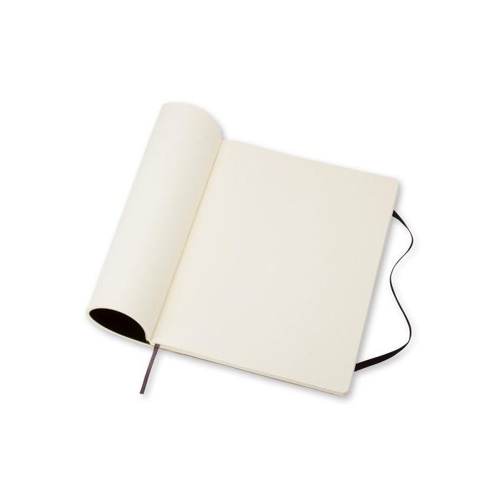 Cuaderno Moleskine Clasico Tapa Blanda 19X25 192H 70Gr. Lisa Con Goma Negra 3