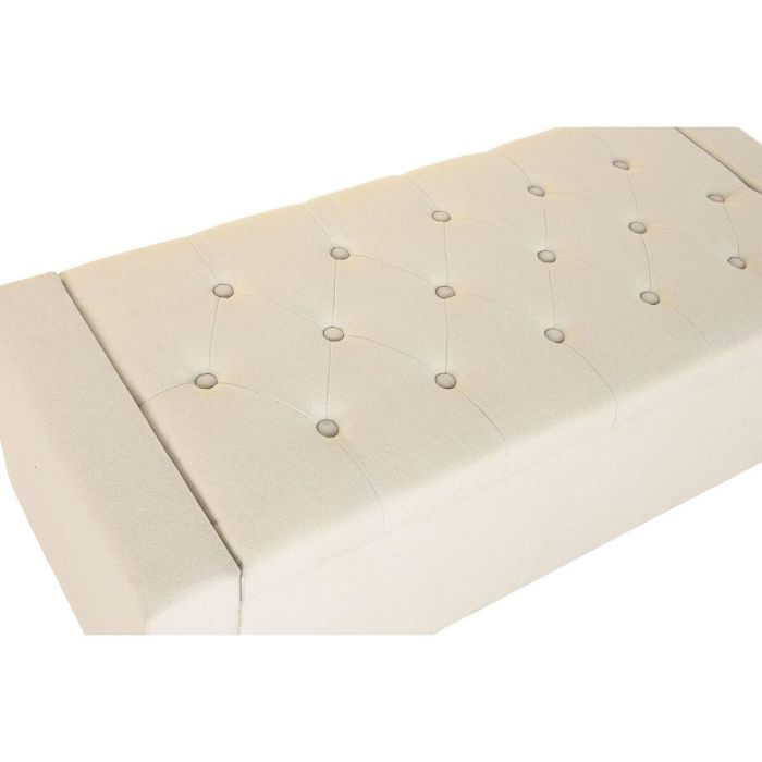 DKD Home Decor Descalzadora Urban Beige de Poliéster y Madera con Almacenaje Interior Desmontable 120x50x42 cm Altura Asiento 42 cm 3 DKD Home Decor Descalzadora Urban Beige de Poliéster y Madera con Almacenaje Interior Desmontable 120x50x42 cm Altura Asiento 42 cm 3