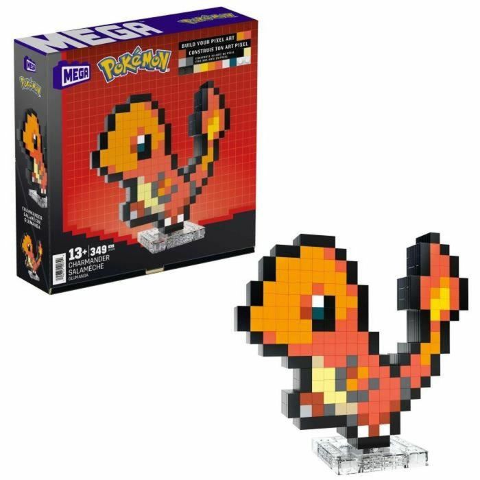 MEGA Pokémon HTH76 Juego de construcción retro de Charmander - 349 Piezas