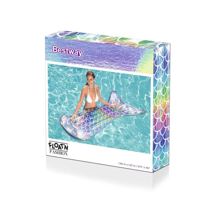 Bestway Colchoneta Hinchable Sirena Iridiscente 193x101 cm Playa y Piscina 43413 11