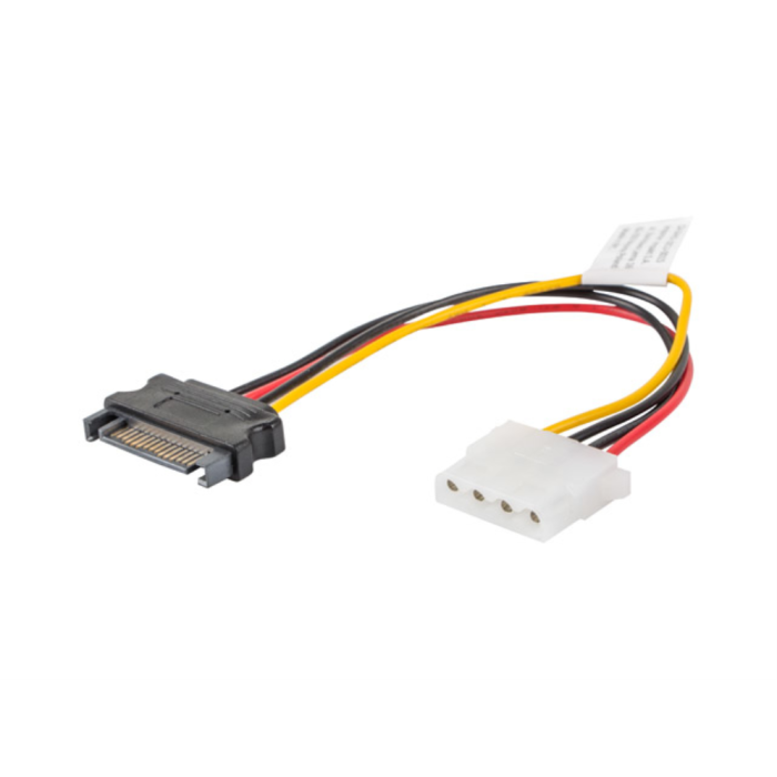 Lanberg Cable de Alimentación Molex Hembra a SATA Macho 0.15m