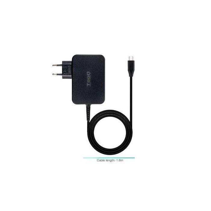 TooQ TQLC-USBCGAN90PD Cargador Portátil GaN 90W USB Tipo-C para Notebooks Mac Voltaje 5-20V Negro 2 TooQ TQLC-USBCGAN90PD Cargador Portátil GaN 90W USB Tipo-C para Notebooks Mac Voltaje 5-20V Negro 2