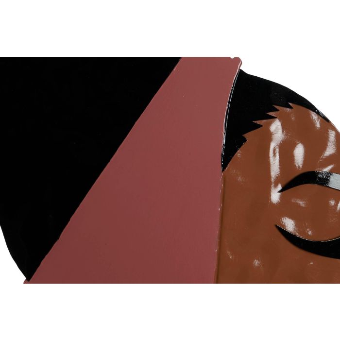 DKD Home Decor Decoracion Pared Colonial Azul Rosa Metal 2.5 x 60 x 33 cm (6 Unidades) 2