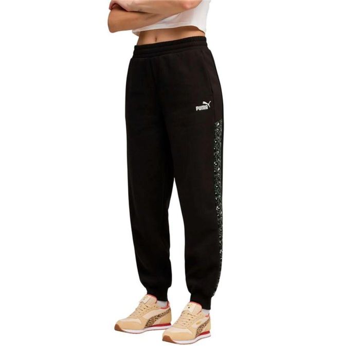 Pantalón Largo Deportivo Puma Essentials Graphic Animal C Negro Mujer 1