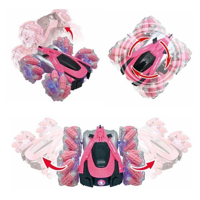 Crosslander 360+: coche todoterreno teledirigido rosa brillante, programable y recargable. 2 Crosslander 360+: coche todoterreno teledirigido rosa brillante, programable y recargable. 2
