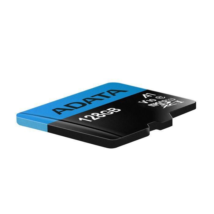 ADATA 128 GB, microSDXC, UHS-I, class 10, 15x11x1 mm, 25 g, adapter 1 ADATA 128 GB, microSDXC, UHS-I, class 10, 15x11x1 mm, 25 g, adapter 1
