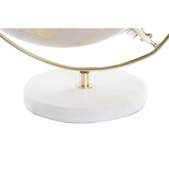 DKD Home Decor Globo Terraqueo Rosa Dorado Mármol Metal 22 x 25 x 22 cm 2