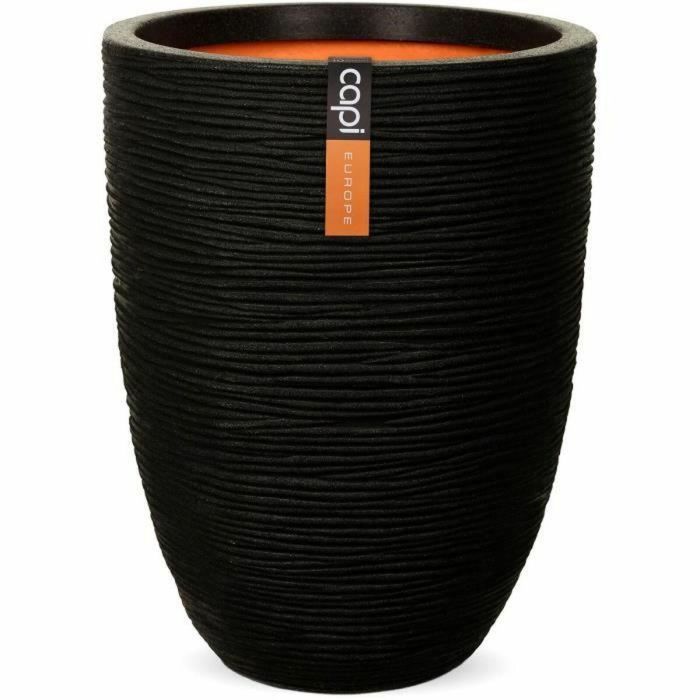 Capi Europe AUC8716443061073 Florero bajo elegante RIB NL 46 x 58 cm Negro Capi Europe AUC8716443061073 Florero bajo elegante RIB NL 46 x 58 cm Negro