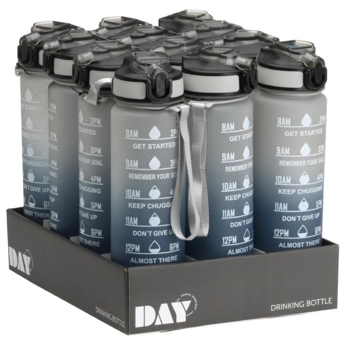 Day Botella Motivacional 900 ml con Marcador de Tiempo y Pajita Integrada 3 Day Botella Motivacional 900 ml con Marcador de Tiempo y Pajita Integrada 3