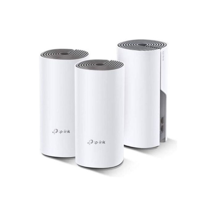 TP-Link Deco E4 Sistema WiFi Mesh AC1200 Doble Banda, Pack 3 unidades con Cobertura de 370m² y Roaming Continuo