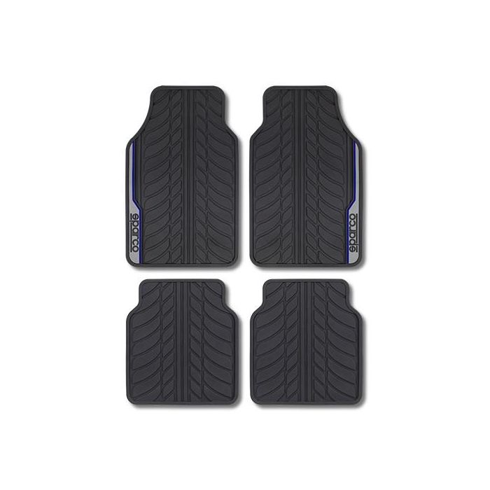 Abc SPCF507BL Alfombras Coche Universales Juego 4 Piezas 100% PVC Azul Diseño Deportivo Fácil Limpieza Abc SPCF507BL Alfombras Coche Universales Juego 4 Piezas 100% PVC Azul Diseño Deportivo Fácil Limpieza