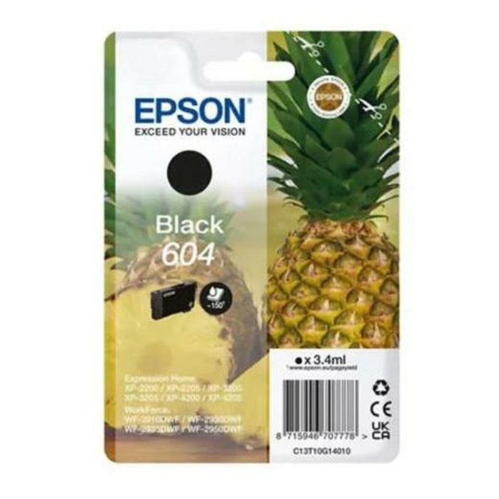Epson Cartucho 604 Negro Pineapple Compatible con Expression Home XP-2200 XP-2205 XP-3200 XP-3205 1