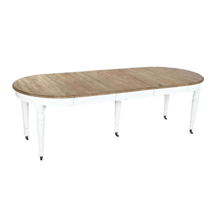 Mesa de Comedor Home ESPRIT Blanco Abeto 100 x 100 x 78 cm