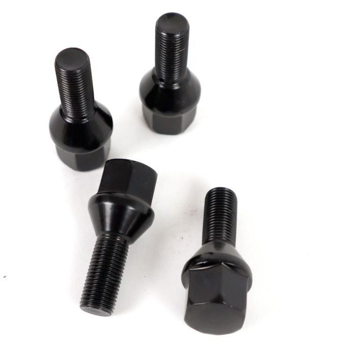 Omp Tornillos de Rueda M12x1.25 Cónicos Largo 28mm Llave 19mm Negro Din 10.9 OMPS09531201