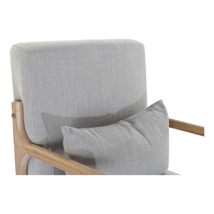 Mecedora Sixties DKD Home Decor Gris Claro Natural 88 x 78 x 66 cm 5