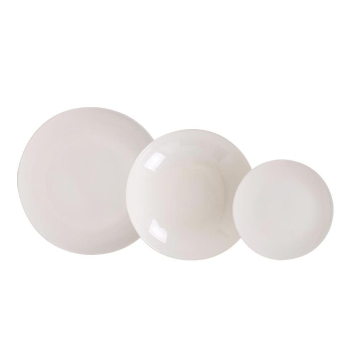 Vajilla Onda 18 Piezas Ivory Brillo Redonda - Santa Clara (2 Unidades) 4 Vajilla Onda 18 Piezas Ivory Brillo Redonda - Santa Clara (2 Unidades) 4