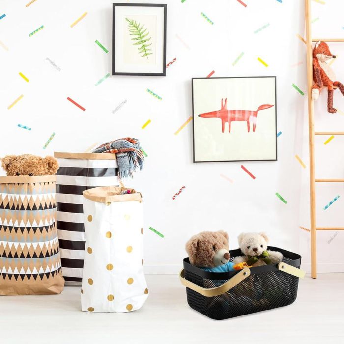 Confortime Cesta Organizadora Rectangular de Plástico con Asa de Madera 41.4 x 26.9 x 17.8 cm 3 Confortime Cesta Organizadora Rectangular de Plástico con Asa de Madera 41.4 x 26.9 x 17.8 cm 3