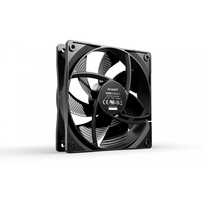 be quiet! Pure Wings 3 Ventilador 120mm, 1600 RPM, 84.8 m³/h, Negro para Carcasa de Ordenador 1