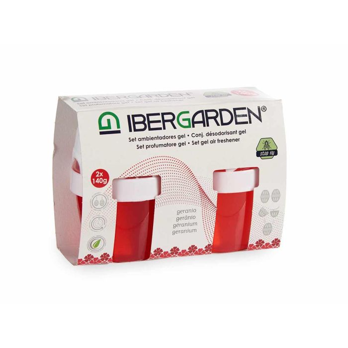 Set 2 Ambientadores Gel 140Gr X 2 Geranio Ibergarden 7X9CM (24 Unidades) 2 Set 2 Ambientadores Gel 140Gr X 2 Geranio Ibergarden 7X9CM (24 Unidades) 2