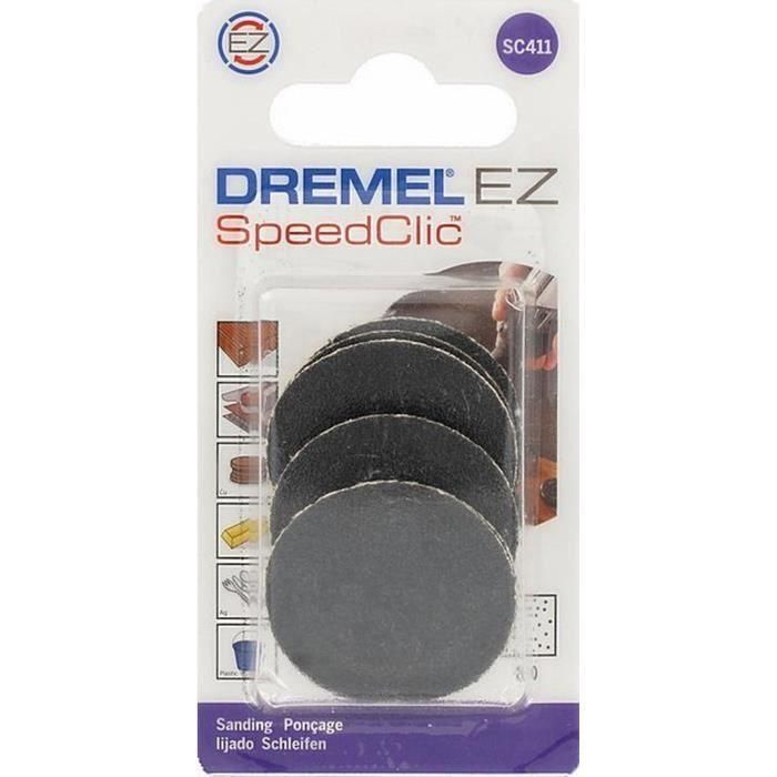 DREMEL 6 discos de lijado S411 EZ Speedclic 1 DREMEL 6 discos de lijado S411 EZ Speedclic 1