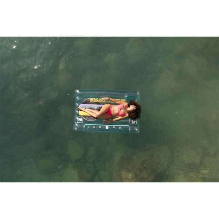 Bestway BES6941607331828 Colchón Hinchable para Piscina Retro Beats, para 1 Adulto, capacidad máxima 90 kg, Color Verde 4