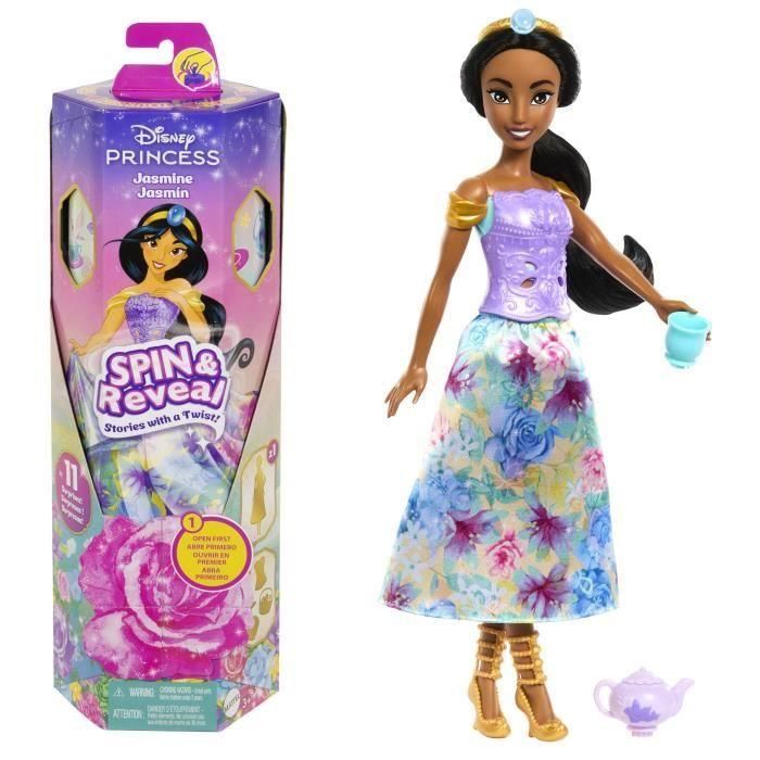 Muñeca Jasmine Spin & Reveal Hxc23 Disney Princess