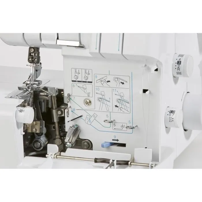 Brother M343D Overlock Máquina de coser 2 agujas, brazo libre, iluminación LED, diferencial ajustable, 3 años de garantía 4