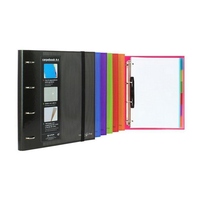 Grafoplás Carpebook Forrado 4 Separadores A4 Multiline Con Recambio Rojo Grafoplás Carpebook Forrado 4 Separadores A4 Multiline Con Recambio Rojo
