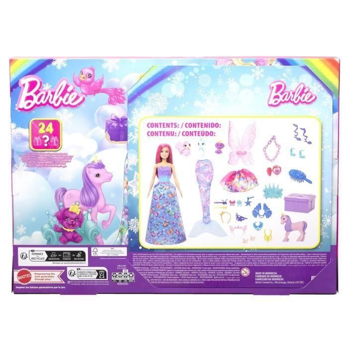 Barbie-Calendario de Adviento Barbie Dreamtopia-Muñeca y accesorios HRG90 1 Barbie-Calendario de Adviento Barbie Dreamtopia-Muñeca y accesorios HRG90 1