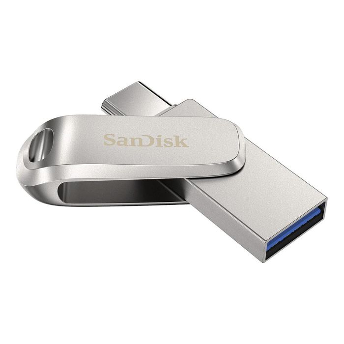 Sandisk Ultra Dual Drive Luxe Memoria USB 256GB, Type-C y USB-A 3.2, 150 MB/s, Plata 1