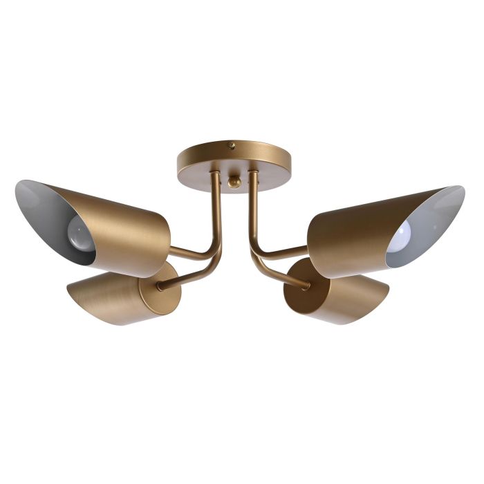 DKD Home Decor Lámpara de Techo Moderna Dorada Metal 4 Focos 67 x 20 x 67 cm 4
