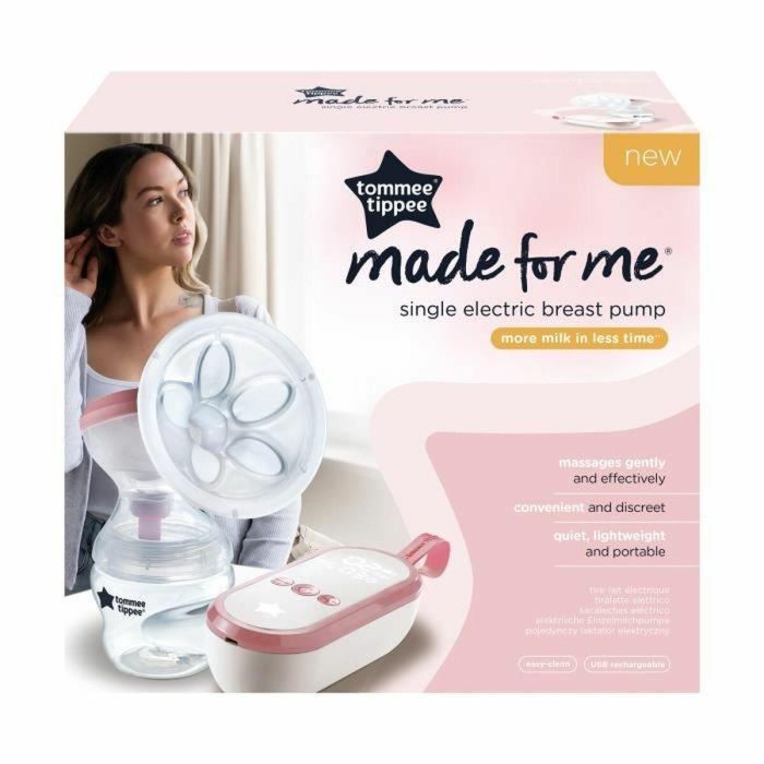 Tommee Tippee TOM5010415236913 Bomba de leche eléctrica personal, recargable USB, silenciosa, transportable, con botella incluida 3
