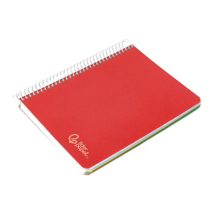 Cuaderno Espiral Liderpapel A5 Micro Witty Tapa Dura 120H 90 gr Horizontal 8 mm 5 Bandas 6 Taladros Colores Surtidos 6