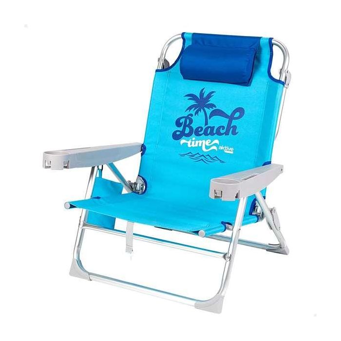 Aktive-silla playa mochila alu 5 pos 53x58x28/80cm c/bolsill Aktive-silla playa mochila alu 5 pos 53x58x28/80cm c/bolsill