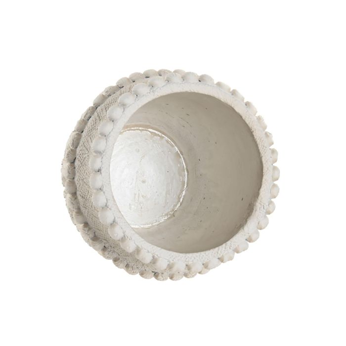 Jarron Tropical DKD Home Decor Blanco 20 x 18 x 20 cm (4 Unidades) 2 Jarron Tropical DKD Home Decor Blanco 20 x 18 x 20 cm (4 Unidades) 2