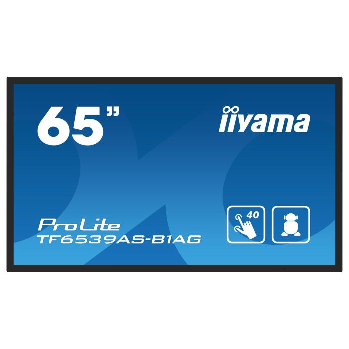 IIYAMA TF6539AS-B1AG 163.9cm(64.5") 4K Ultra HD IPS LED Touchscreen 3840x2160 24/7 2xHDMI+DP